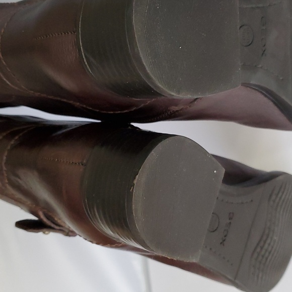 Geox leather knee boots with lace up back - Picture 7 of 14